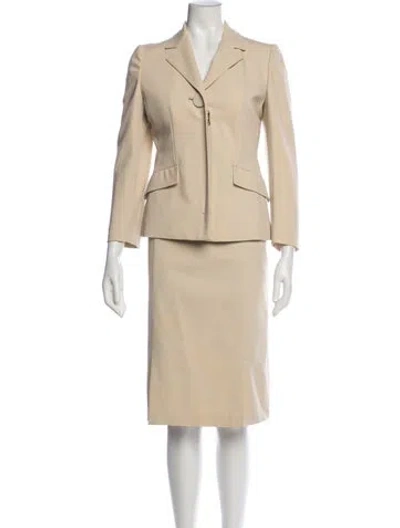 Pre-owned Prada Vintage 2000's Skirt Set In Neutral