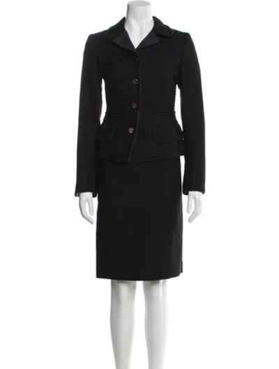 Pre-owned Prada Vintage 2000's Skirt Suit In Black