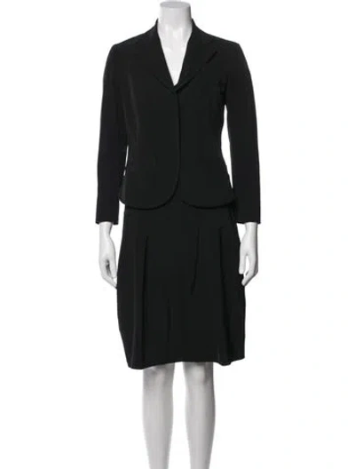 Pre-owned Prada Vintage 2000's Skirt Suit In Black