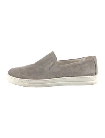 Pre-owned Prada Vintage 2000's Sneakers In Gray