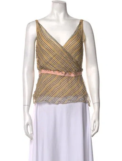 Pre-owned Prada Vintage 2000 Top In Neutrals