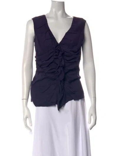 Pre-owned Prada Vintage 2000's Top In Purple