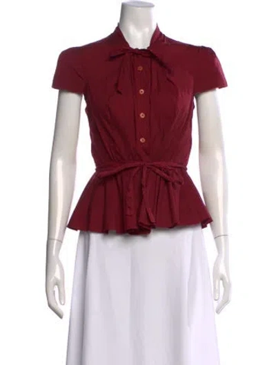 Pre-owned Prada Vintage 2000's Top In Red