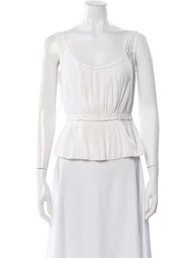 Pre-owned Prada Vintage 2000's Top In White