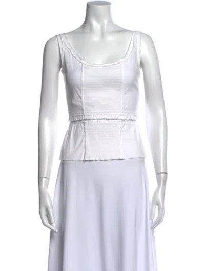 Pre-owned Prada Vintage 2000's Top In White