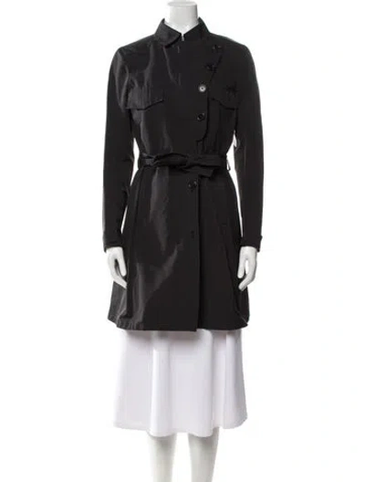 Pre-owned Prada Vintage 2000's Trench Coat In Black