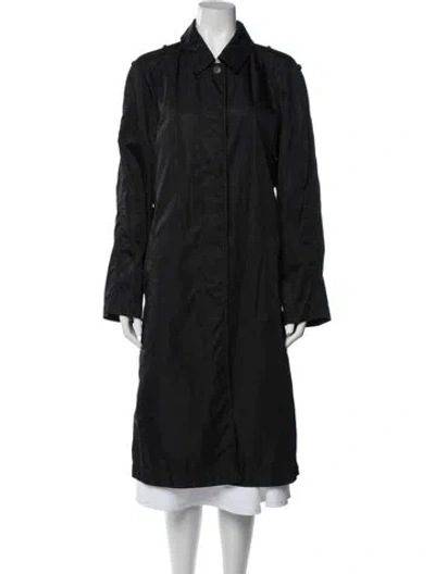 Pre-owned Prada Vintage 2000's Trench Coat In Black