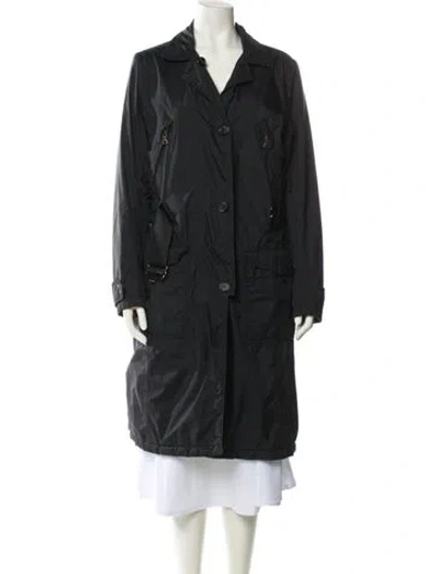 Pre-owned Prada Vintage 2000's Trench Coat In Black