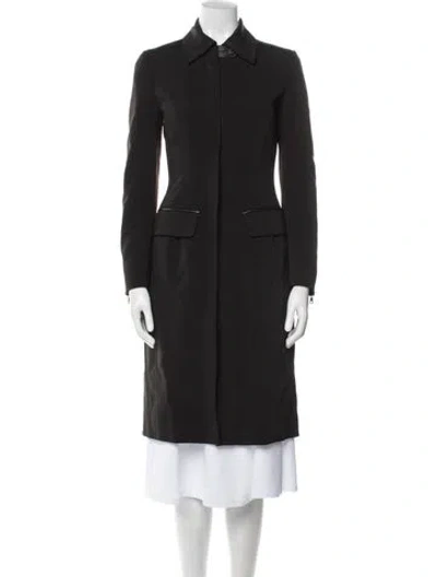 Pre-owned Prada Vintage 2000's Trench Coat In Black