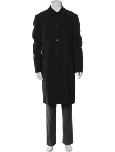 Pre-owned Prada Vintage 2000's Trench Coat In Black