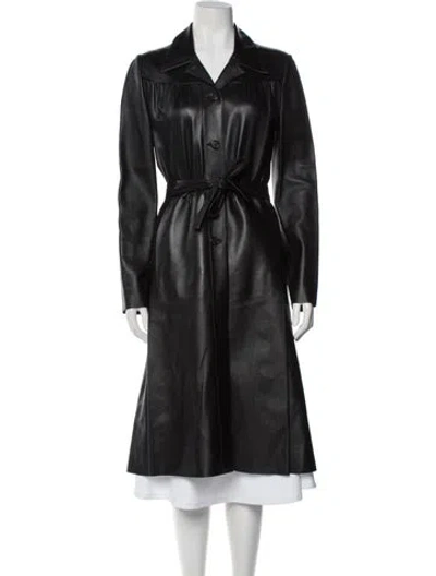 Pre-owned Prada Vintage 2000's Trench Coat In Black