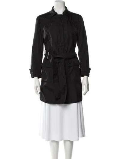 Pre-owned Prada Vintage 2000's Trench Coat In Black