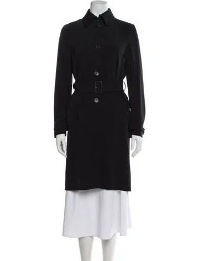 Pre-owned Prada Vintage 2000's Trench Coat In Black