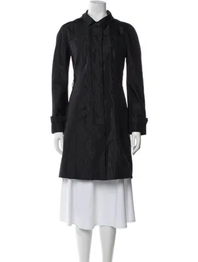 Pre-owned Prada Vintage 2000's Trench Coat In Black