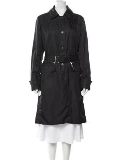 Pre-owned Prada Vintage 2000's Trench Coat In Black