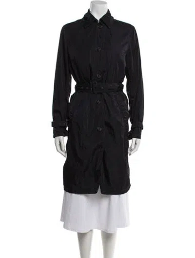 Pre-owned Prada Vintage 2000's Trench Coat In Blue