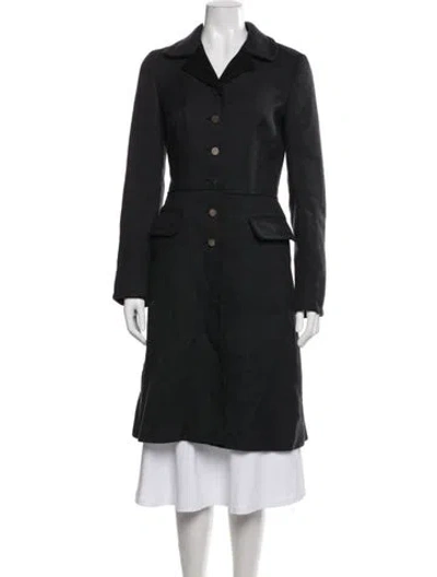 Pre-owned Prada Vintage 2000's Trench Coat In Gray