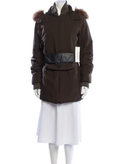 Pre-owned Prada Vintage 2000's Trench Coat In Green