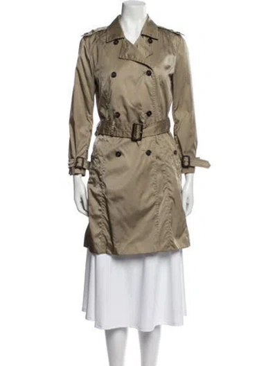 Pre-owned Prada Vintage 2000's Trench Coat In Neutral