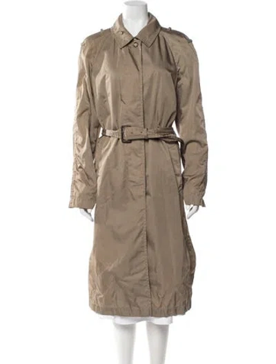 Pre-owned Prada Vintage 2000's Trench Coat In Neutral