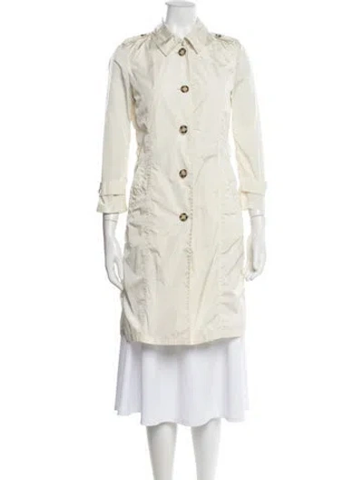 Pre-owned Prada Vintage 2000's Trench Coat In Neutral