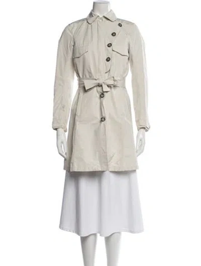 Pre-owned Prada Vintage 2000's Trench Coat In Neutral