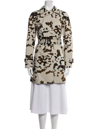 Pre-owned Prada Vintage 2000's Trench Coat In Neutrals