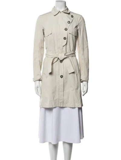 Pre-owned Prada Vintage 2000's Trench Coat In Neutrals