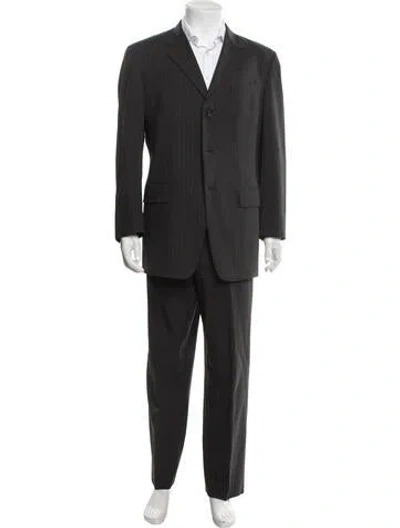 Pre-owned Prada Vintage 2000's Two-piece Suit In Blue/grey