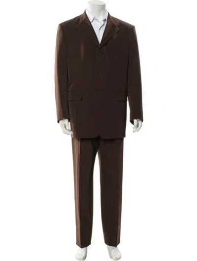 Pre-owned Prada Vintage 2000's Two-piece Suit In Brown