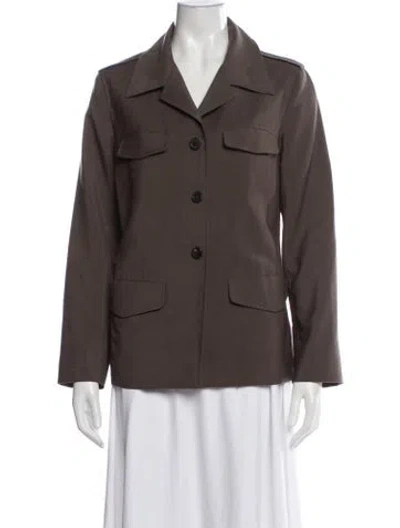 Pre-owned Prada Vintage 2000's Utility Jacket In Brown