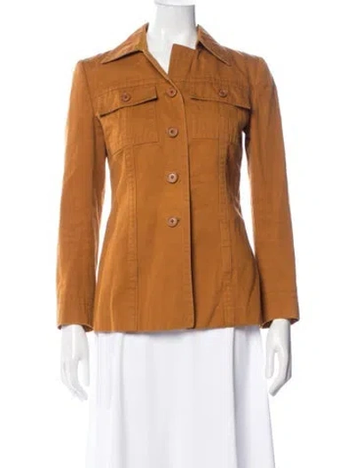 Pre-owned Prada Vintage 2000's Utility Jacket In Orange