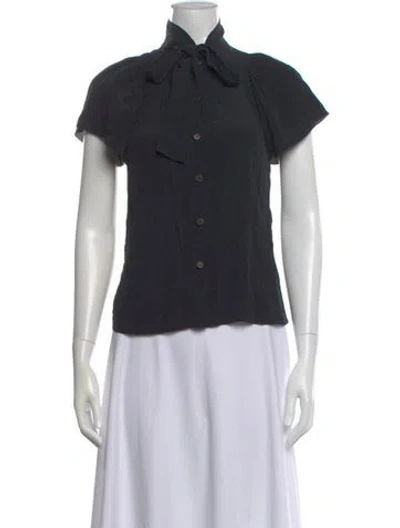 Pre-owned Prada Vintage 2001 Blouse In Black