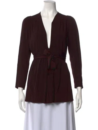 Pre-owned Prada Vintage 2001 Blouse In Brown