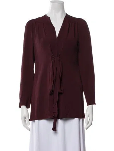 Pre-owned Prada Vintage 2001 Blouse In Burgundy