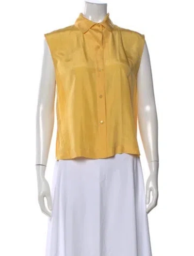 Pre-owned Prada Vintage 2001 Button-up Top In Yellow