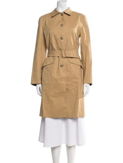 Pre-owned Prada Vintage 2001 Trench Coat In Brown/neutrals
