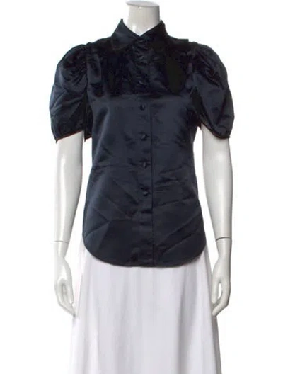 Pre-owned Prada Vintage 2002 Blouse In Blue