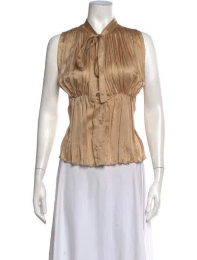 Pre-owned Prada Vintage 2002 Blouse In Neutrals