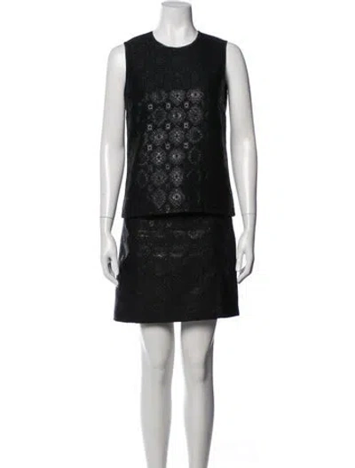 Pre-owned Prada Vintage 2002 Skirt Set In Black