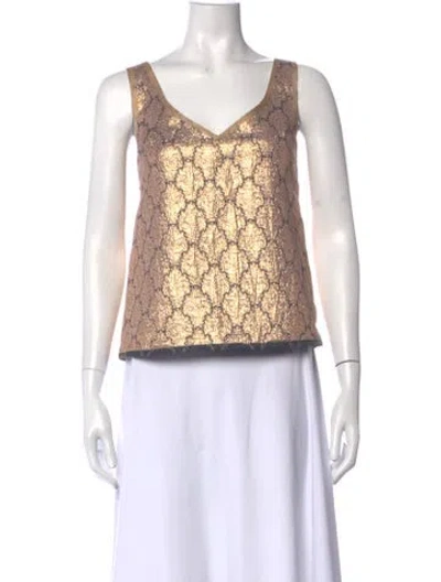 Pre-owned Prada Vintage 2002 Top In Gold