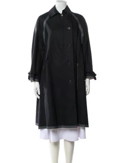 Pre-owned Prada Vintage 2002 Trench Coat In Black