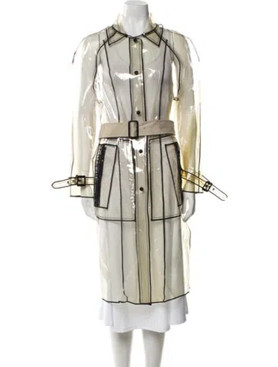 Pre-owned Prada Vintage 2002 Trench Coat In Transparent