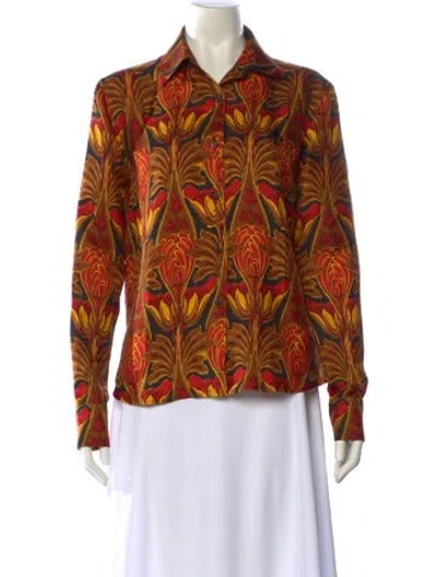 Pre-owned Prada Vintage 2003 Button-up Top In Multi
