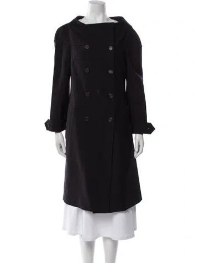 Pre-owned Prada Vintage 2003 Trench Coat In Blue