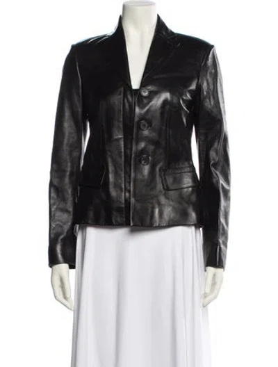 Pre-owned Prada Vintage 2004 Biker Jacket In Black