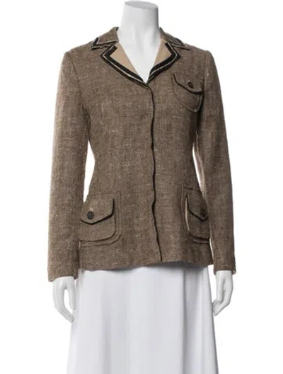 Pre-owned Prada Vintage 2004 Blazer In Neutral