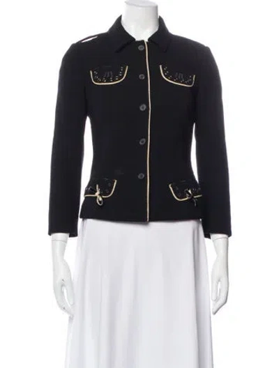 Pre-owned Prada Vintage 2004 Evening Jacket In Black