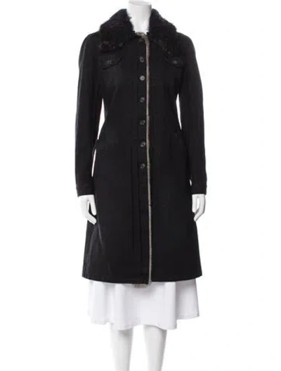 Pre-owned Prada Vintage 2004 Fur Coat In Multi