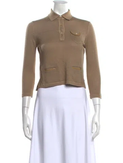 Pre-owned Prada Vintage 2004 Polo In Neutral